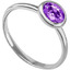 Кольцо серебряное с фиолетовым кристаллом 900010587